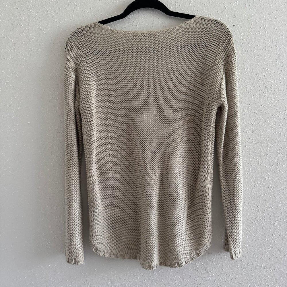 Retrod Beige Knit V-Neck High-Low Sweater Size XS - Picture 5 of 5